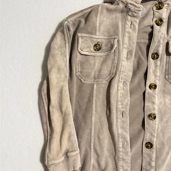 Pilcro Tan/ Purple Shacket Size XS - Picture 4 of 7